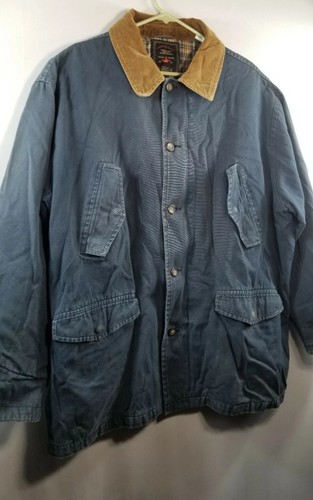 American Eagle Mens XL Bomber style JACKET Blue Lined Zip Pockets - Picture 2 of 9