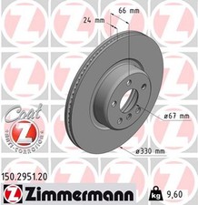 2x Bremsscheibe COAT Z ZIMMERMANN 150.2951.20 für BMW G08 X3 G31 G30 F90 5er G01