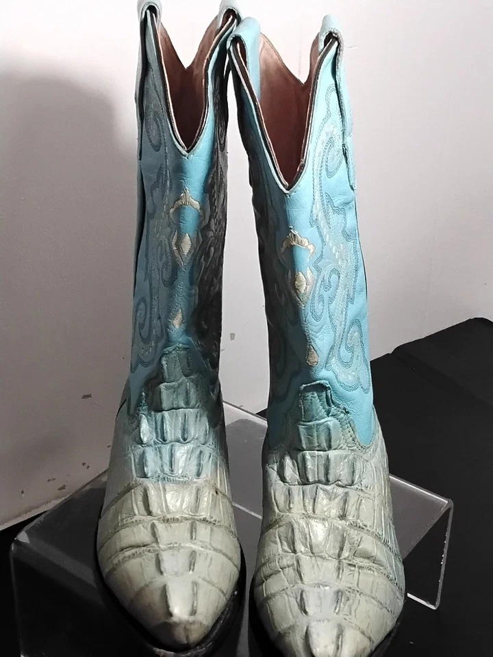 Botas de Vaquero Gran Lider Western Para Mujer Punta Azul Botas de Montar Talla 7  Foto 2 de 4