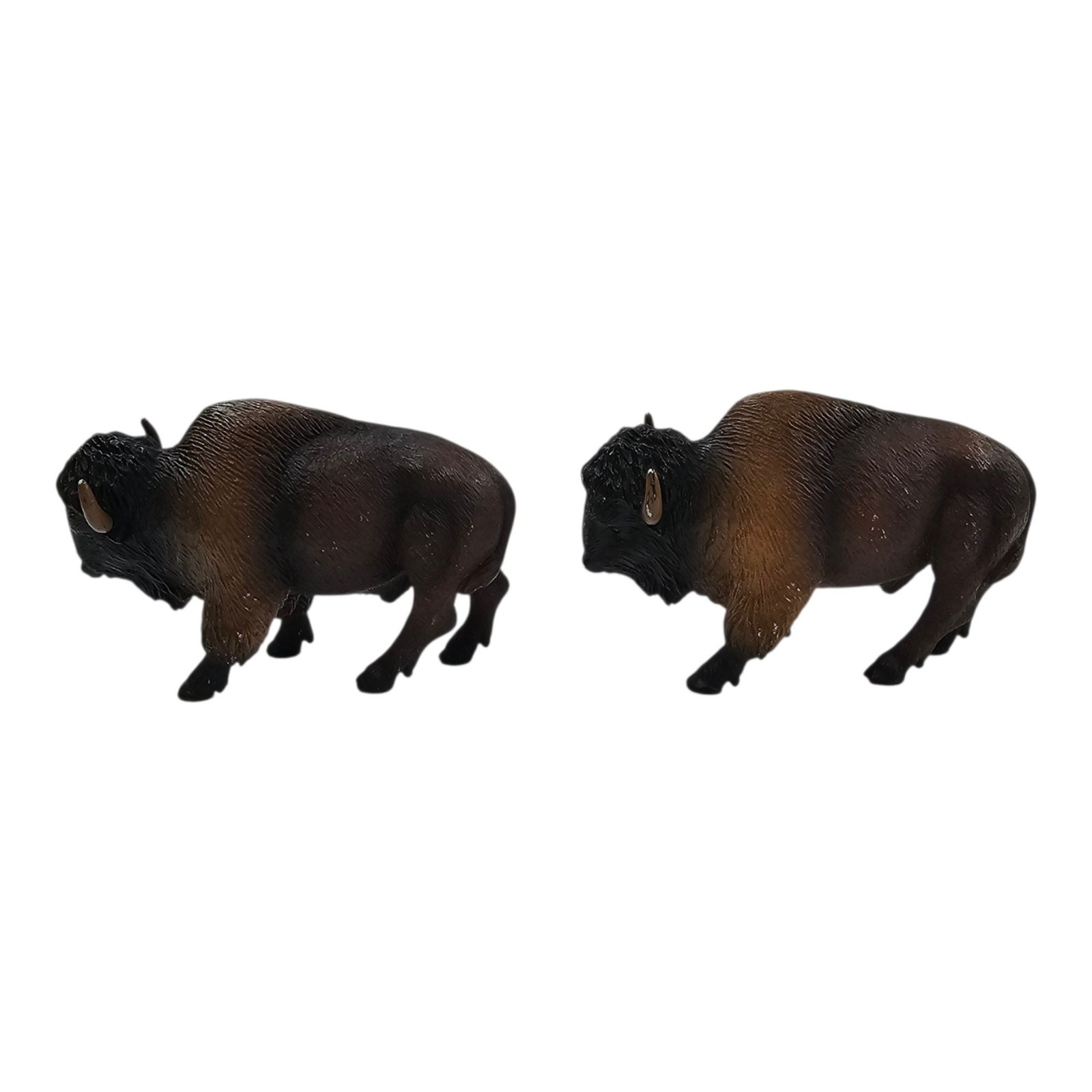 Mojo American Bison Buffalo Wild Life 2010 Figures Hand Painted Realistic Toys