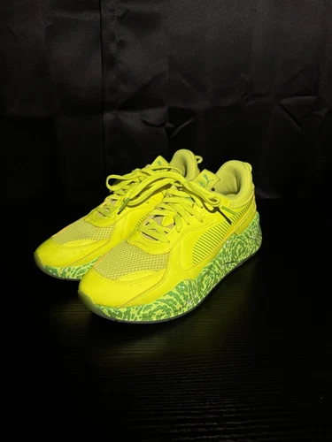 Puma RS-X x Rick And Morty Yellow Green Portal Sneakers Shoes Size 9.5