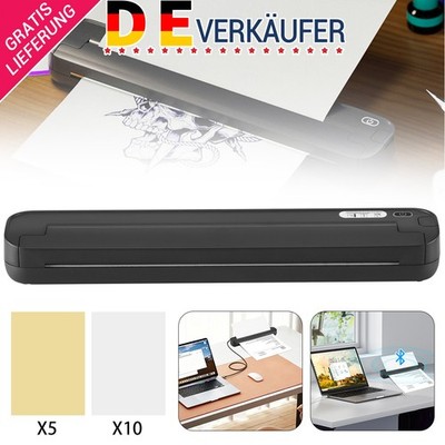 Thermodrucker A4 Bluetooth Tattoo Transfer Schablonendrucker Mobiler Drucker DE