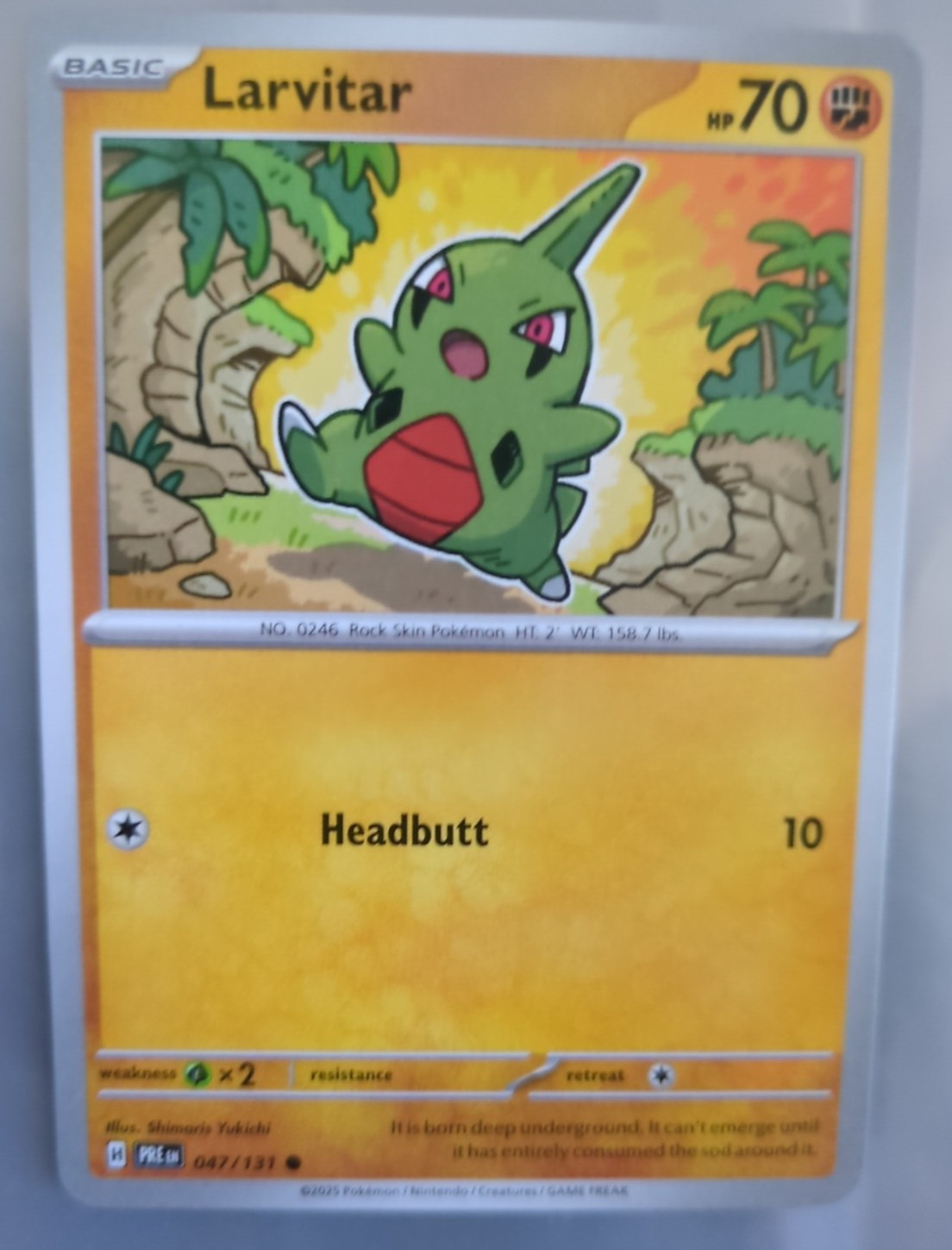 Larvitar 047/131 SV Prismatic Evolutions Common Near Mint