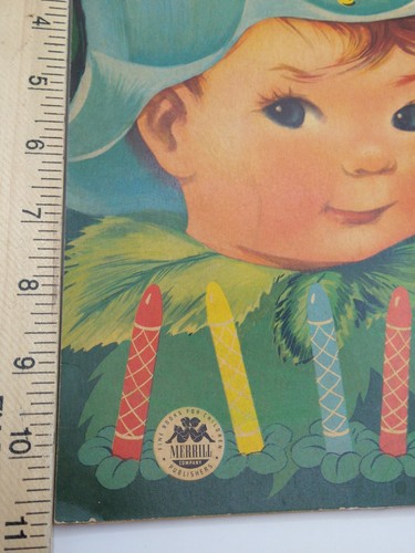 1950s Childrens Easy Coloring Book Original Merrill Company Publishers Chicago - Picture 11 of 12