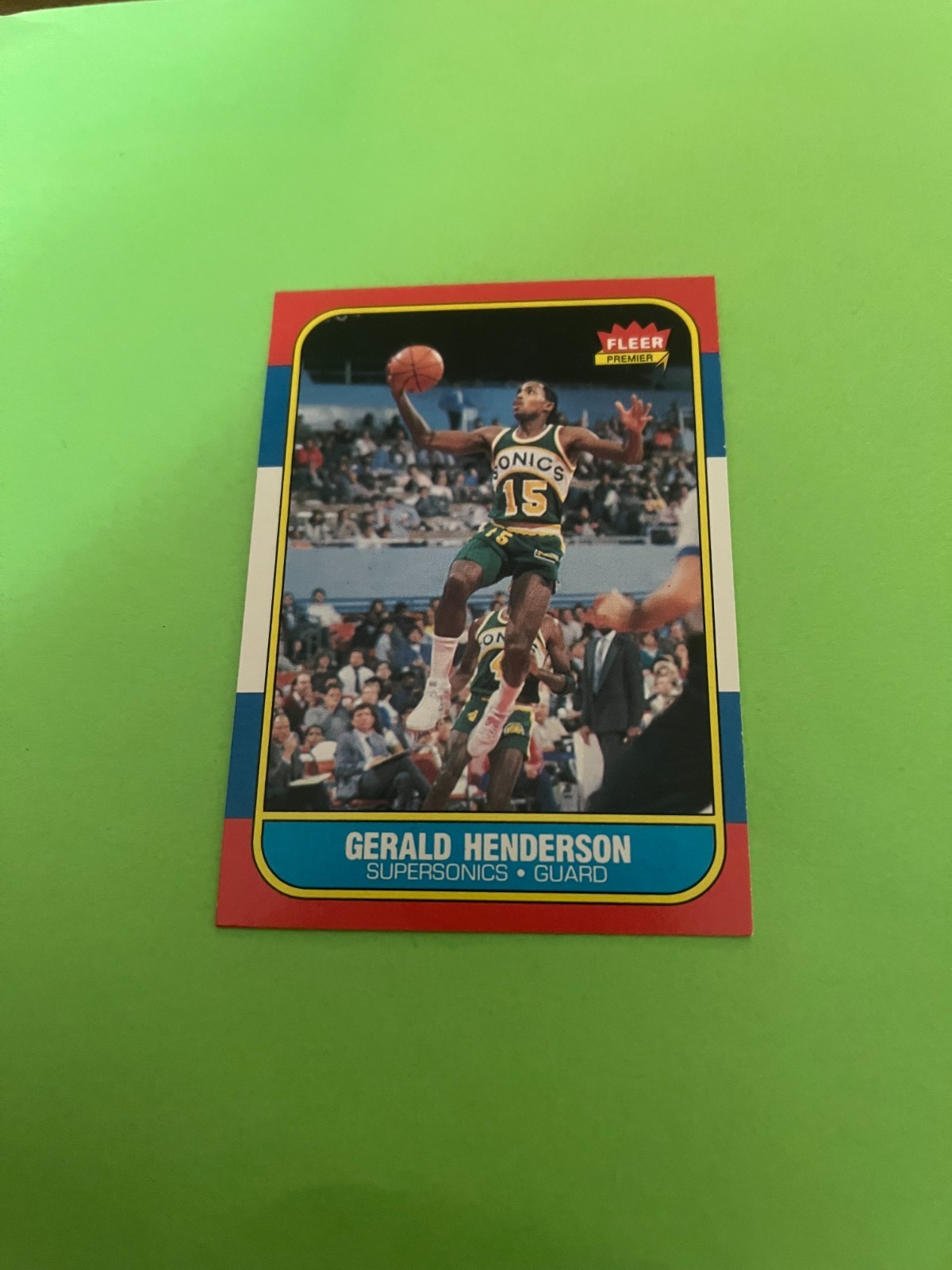 1986-87 Fleer - Gerald Henderson Card # 45 Seattle Supersonics