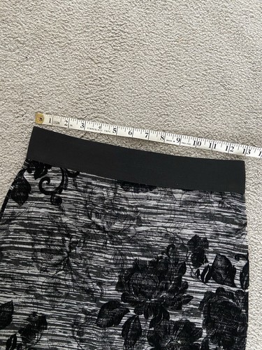 Ladies George Black/grey Floral Stretch Pencil Skirt Size 8 - Picture 6 of 7