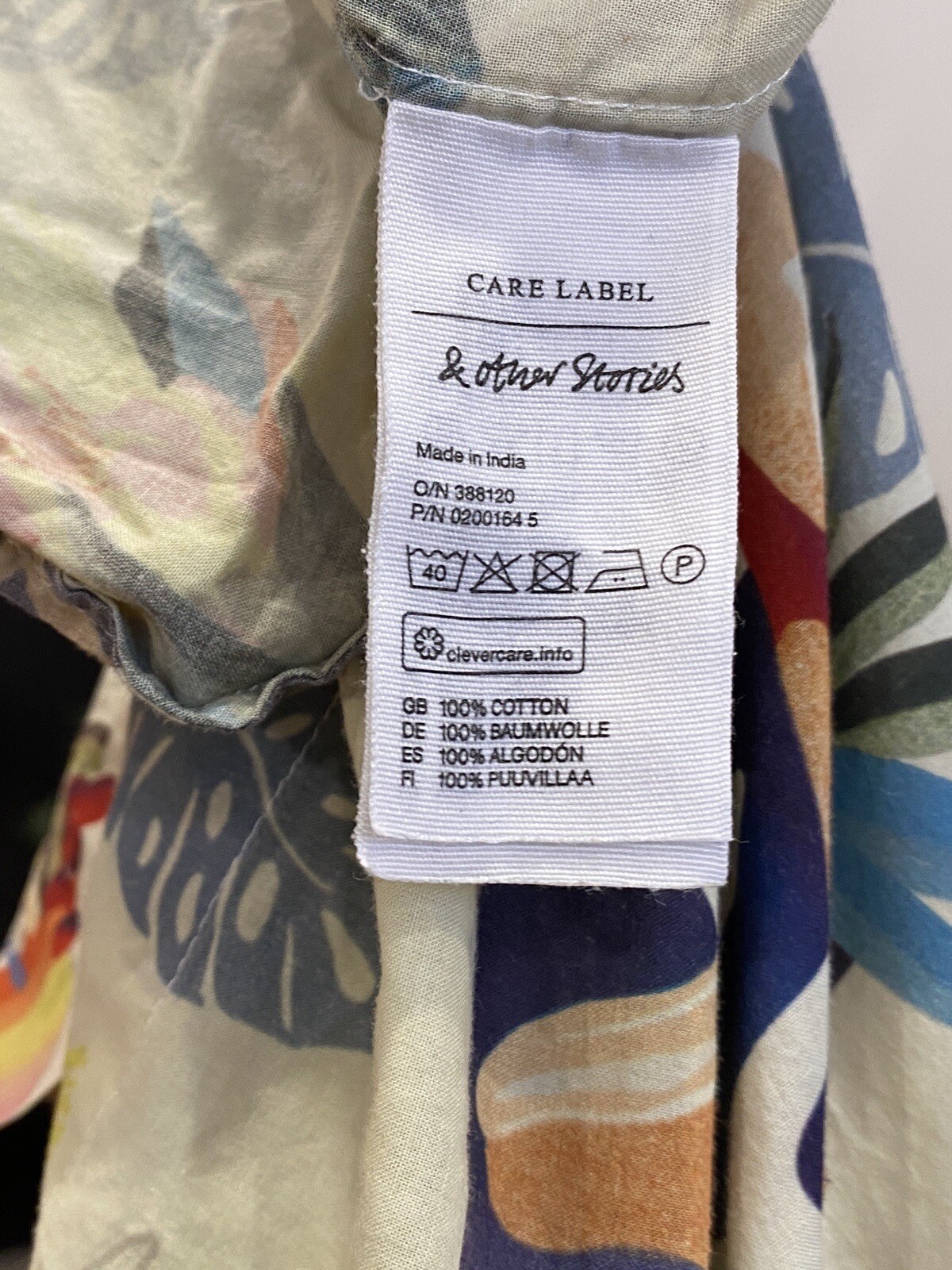 ALTRA & Other Stories Camicia Abito Cotone Stampato Hawaiano Tg 34