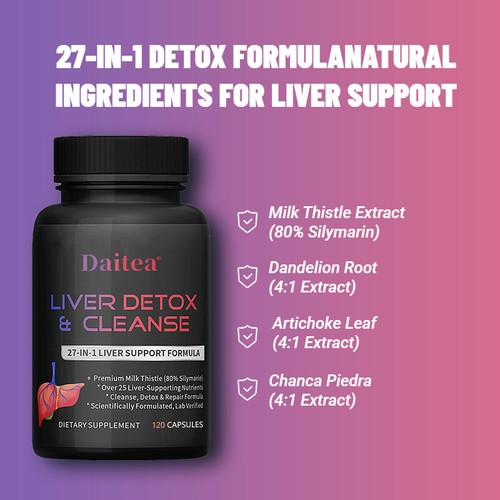 Integratore Supporto Fegato Complesso Pulizia Detox Riparazione Sano Unisex - Foto 5 di 12