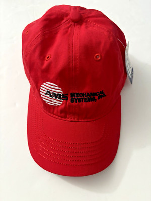 AMS Mechanical Systems Vintage Adjustable Red Cap BRAND NEW