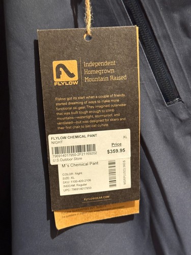 New Flylow Chemical Pant XL - Night - Picture 6 of 12