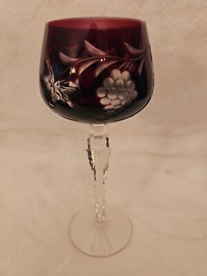 Lausitzer Crystal Wine Glass  8'' LA16 Ruby