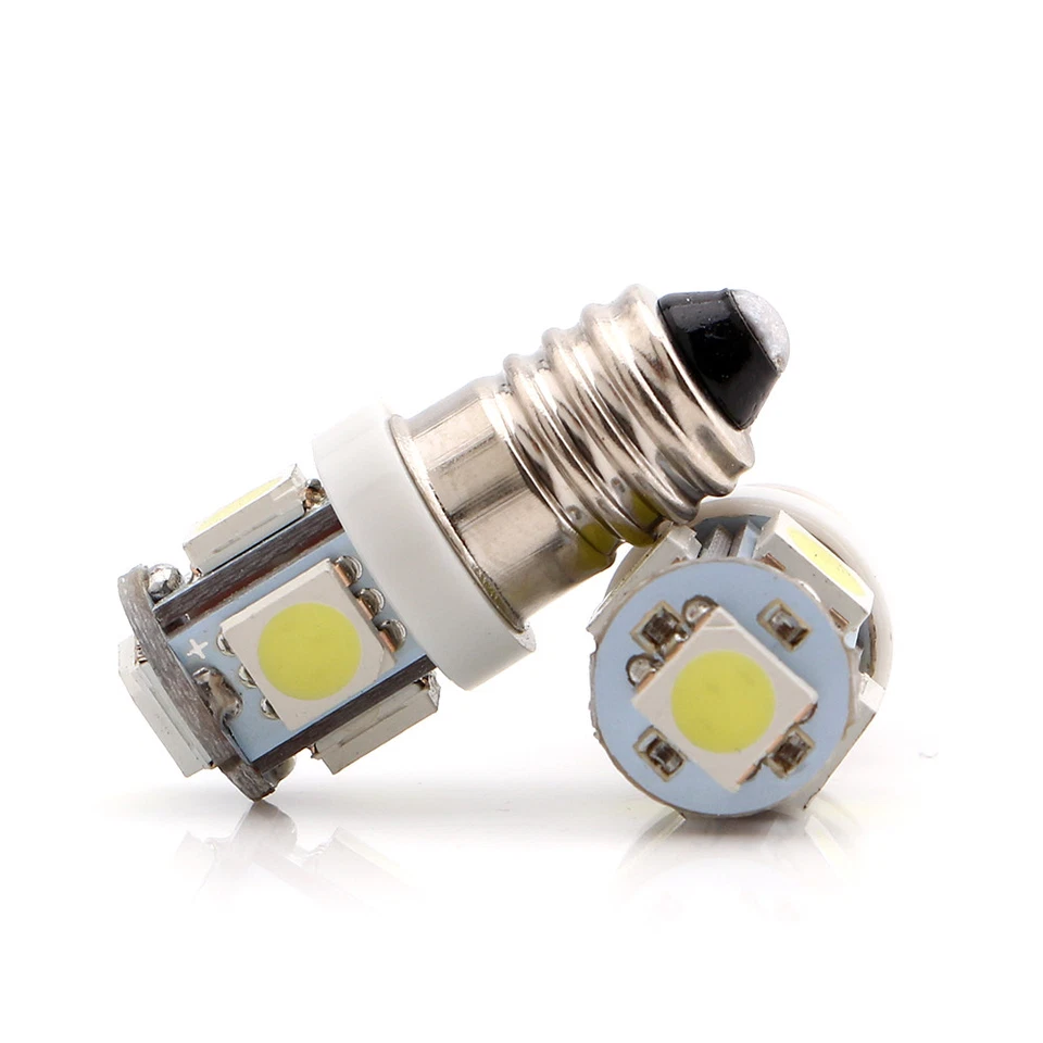 100Pcs DC 6V 6.3V E10 LED 5050 5 SMD Screw Led Bulb Light Pinball Battery Lamp - Image 3 of 4