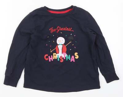 Matalan Jungen blau Baumwollmischung Pyjama Oberteil Größe 8 Jahre The Greatest C
