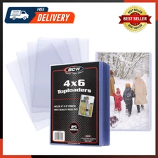4X6 Post Card & Photo Top Loaders Rigid PVC Sleeves 25 Pack Clear Plastic