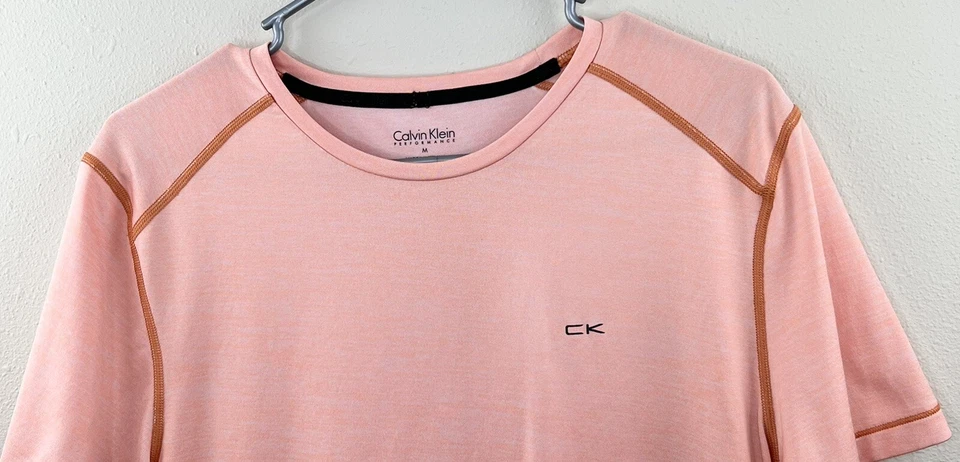 Camiseta Top Calvin Klein Performance Mujer Naranja Fitness Entrenamiento Logo Talla M Foto 4 de 4