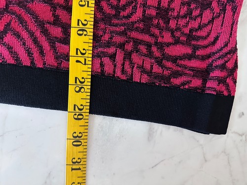 VTG Misook Cardigan Sz XL Pink Black Art Gold Buttons Pockets Old Money Elegant - Picture 21 of 22