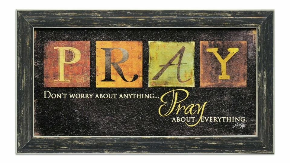 Arte de pared inspirador cuadro enmarcado granja rústico decoración de campo 20,5 x 11,5 Foto 4 de 4