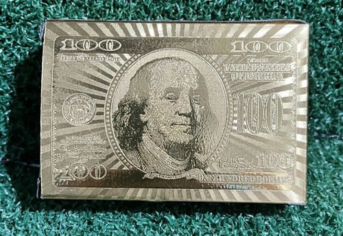 Gold Foil Playing Cards Standard Deck Textured Waterproof Poker Games - Picture 1 of 6