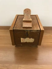 Vintage Esquire Wooden Shoe Shine Box, Lano Wax & Shoe Brush