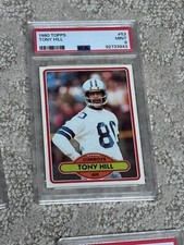 1980 TOPPS FOOTBALL CARD PSA 9 TONY HILL DALLAS COWBOYS