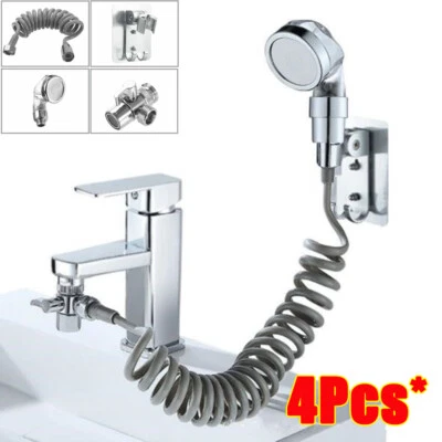 Hose Handheld Shower Head Spray Tap Attachment Set Bathroom Faucet Sprayer Sink