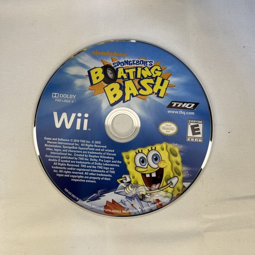SpongeBob's Boating Bash - Nintendo Wii Disc Case & Manual 2010 Nickelodeon - Picture 3 of 6