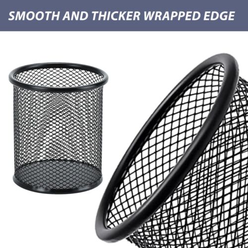 Pen Holder Desktop Pencil Organizer Metal Mesh Pen Cup Paper Clip Holder Memo... - Picture 6 of 7