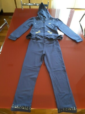 Tuta Blumarine bimba blu felpata con strass 5/6 anni usata come nuova | eBay