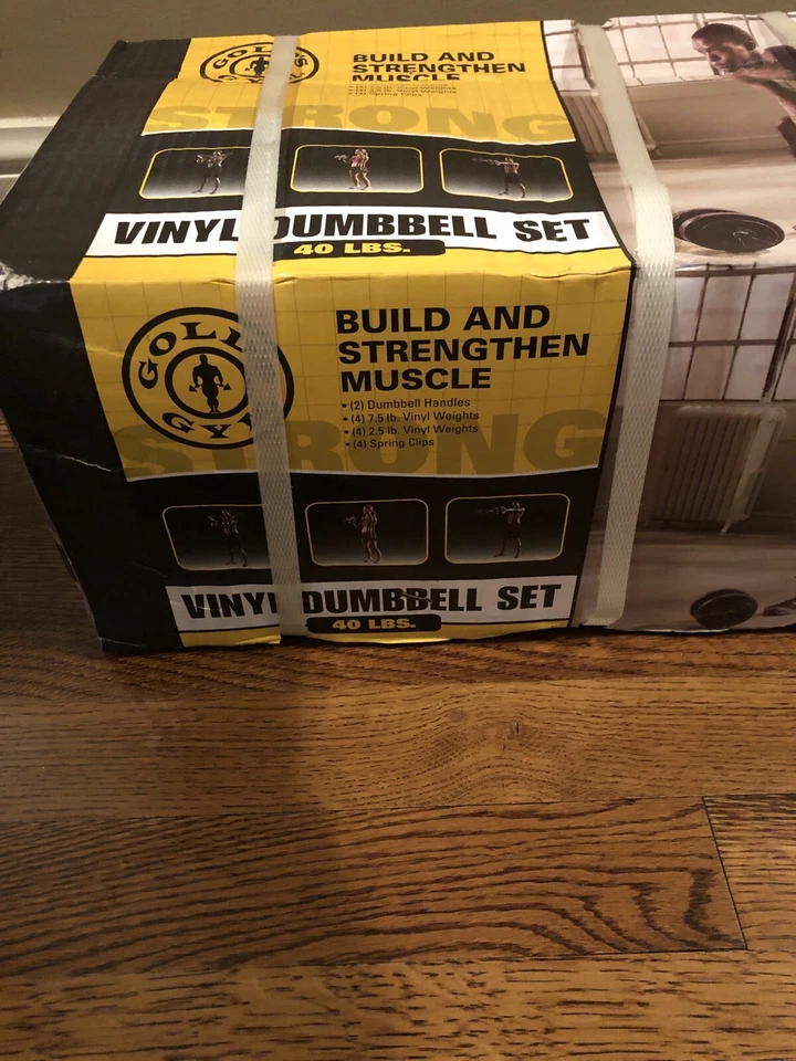 Juego de levantamiento de pesas con mancuernas de vinilo Gold's Gym, 40 libras - Nuevo - Envío rápido Foto 3 de 4