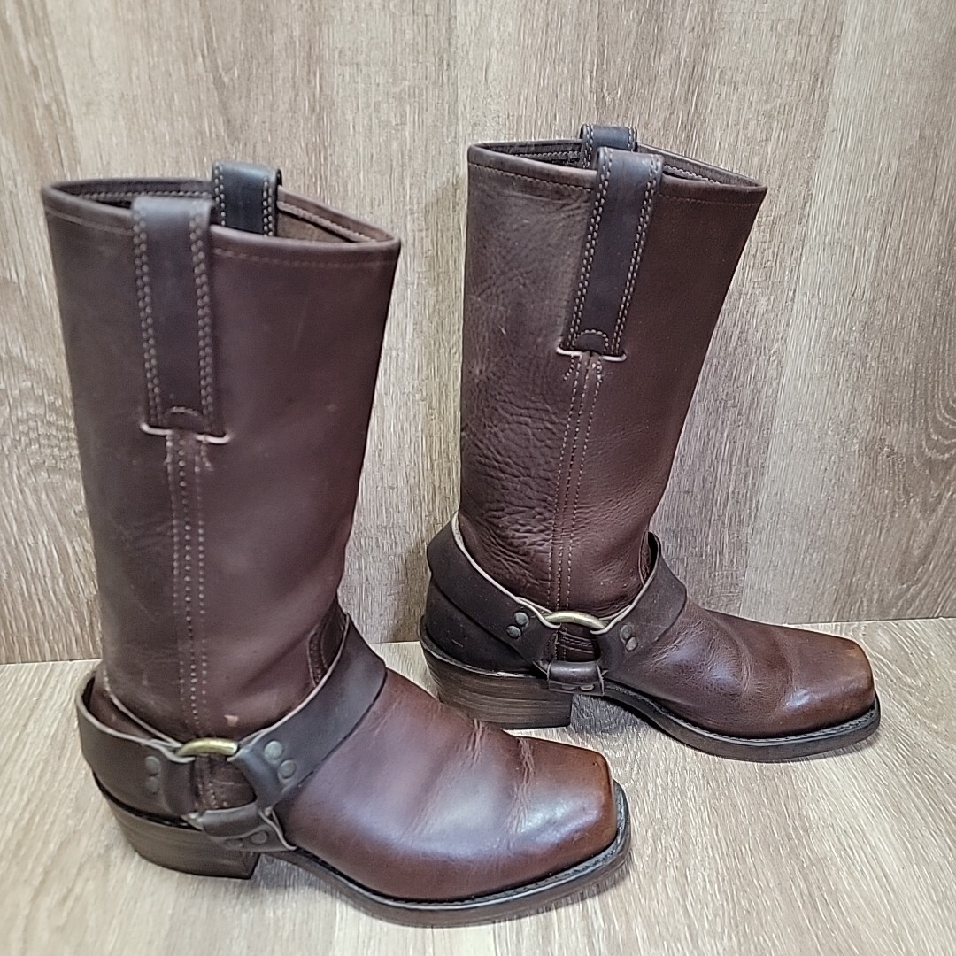 Frye Harness Mid Calf Leather Boots Sz 7 Mens 8.5 Womens Frye Harness Mid Calf Leather Boots Sz 7 Mens 8.5 Womens