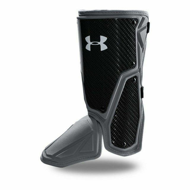 Under Armour Batters Leg Guard Shin Pad Left Hand Batter Gray Baseball