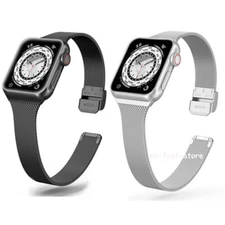 Stainless steel Milanese metal Strap bracelet For Apple Watch Series SE 7 6 5432
