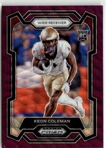 2024 Panini Prizm Draft Purple Wave Keon Coleman RC Bills #120