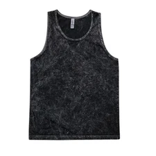 Tie Dye Tank Top Mineral Wash | Unisex Tanks Black Adult S -XXXL Cotton