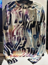 Volcom white multicolor nimbus ski boarding shirt vigor crew-Size L