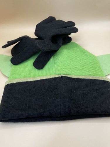 Star Wars Baby Yoda Beanie Style Hat & Gloves Set Youth Kids One Size Fits Most - Picture 4 of 12