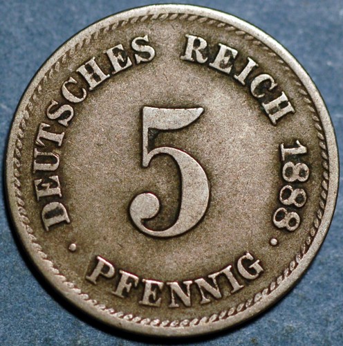 Germany Empire 5 Pfennig 1888 D KM# 3