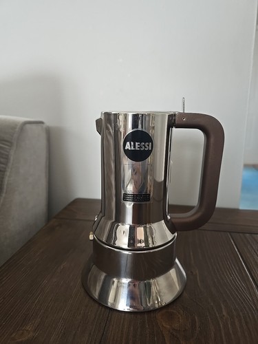 Alessi 9090/6 - Design Stovetop Espresso Coffee Maker 18/10 Stainless Steel