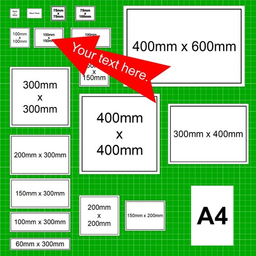Personalised Custom Made Sign or Sticker any Size Colour Text free design 9117 - Picture 16 of 27
