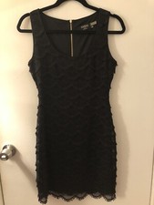 Guess Fringed Sleeveless "Little Black Dress" (size 0)