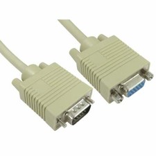 Monitor Extension Cable 15 pin Male to Female Triple Shielded VGA SVGA PC Lead