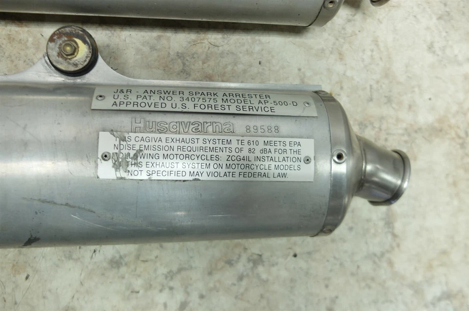 98 Husqvarna TE 610 TE610 E silenciador tubo escape derecho izquierdo silenciador Foto 4 de 4