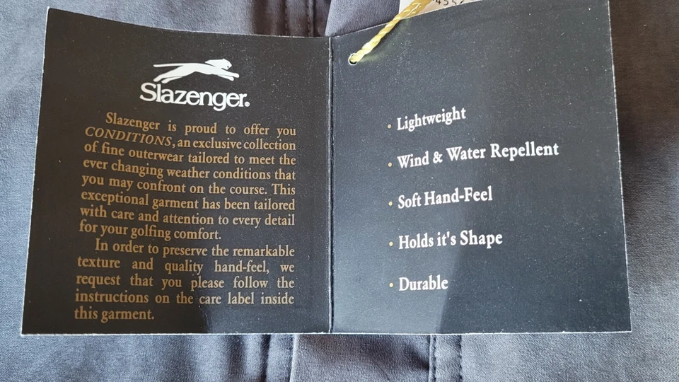 NWT Vintage Slazenger Golf Windbreaker Jacket Pullover Size Large - Image 4 of 4