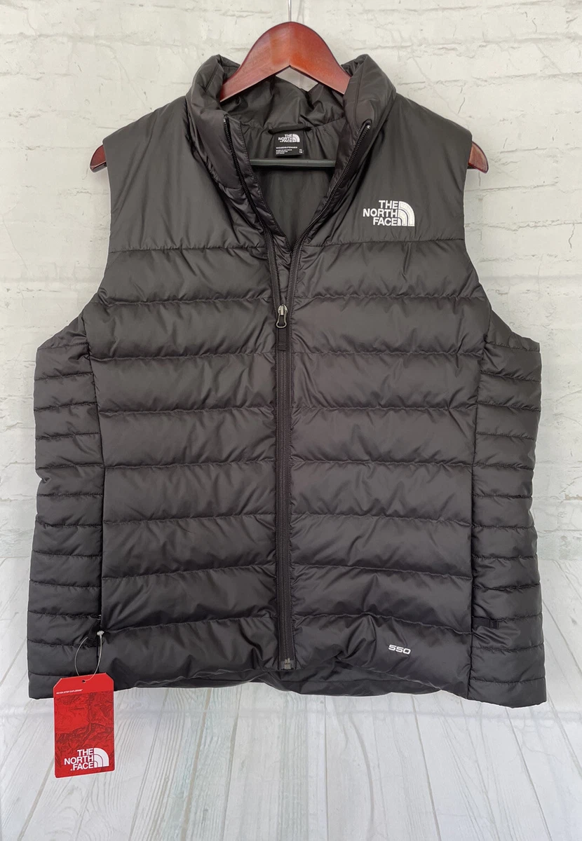 NWT The North Face Womens Full Zip 550 Fill LDS Down Puffer Vest- TNF Black  - XL