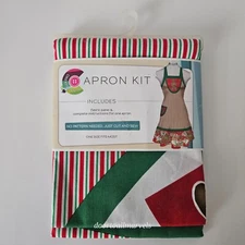 Creative Cuts Apron Kit Christmas Ginger Men 100% Cotton One size fits most NEW