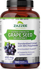 High Strength Grape Seed 50:1 Extract, 180 Vegan Capsules, 95% Polyphenols, 400