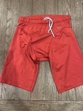 Mens Jock Nike Pro Elite Running Spandex Half Tights Compression Shorts 2XL Red