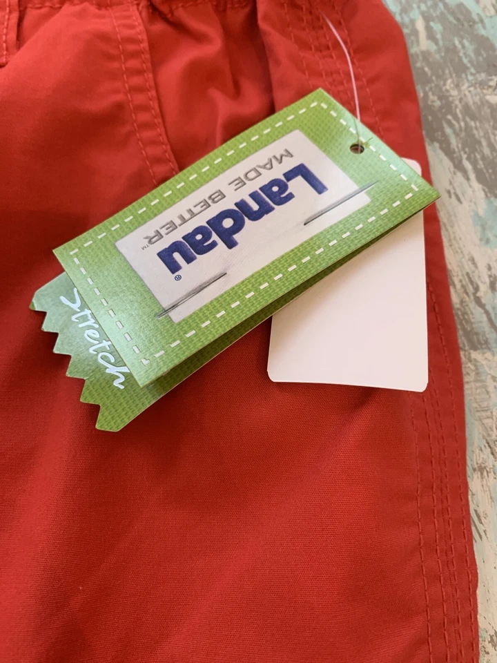 Pantalones Médicos XS Landau Elastizados Para Mujer Caqui Rojo Claro Nuevos con Etiquetas Elásticos Foto 3 de 4