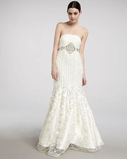SUE WONG NEW FIT a Flare Wedding Dress Bridal gown formal Petal IVORY 6
