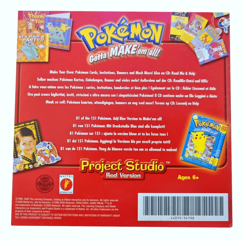 Pokemon - Project Studio: Red Version - PC CD-ROM - NEW - Image 2 of 2